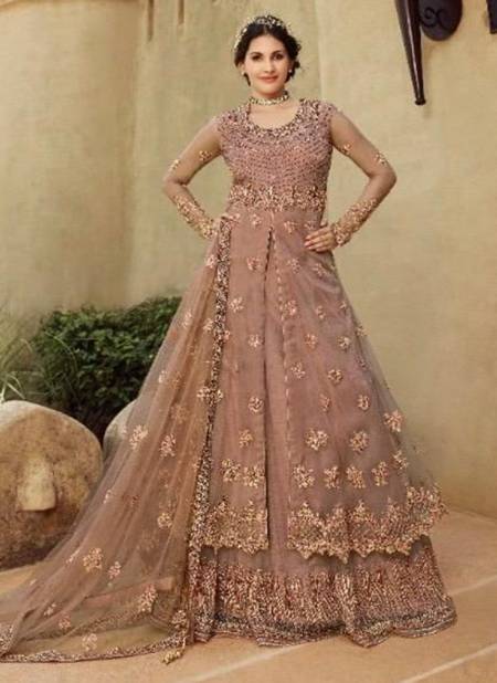 Cream Colour Amyra Shaivi Glossy New Latest Designer Ethnic Wear Net Salwar Suit Collection 15031